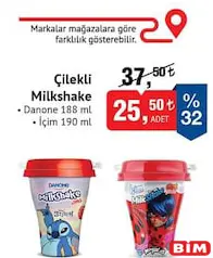 İÇİM ÇİLEKLİ MİLKSHAKE fiyat ve kampanya bilgisi